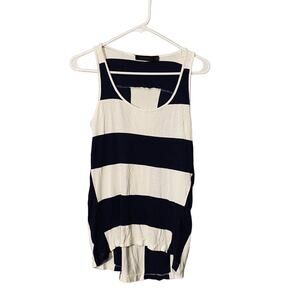 The Limited Blue & White Striped Sleeveless Nautical Tank Top Women Sz S